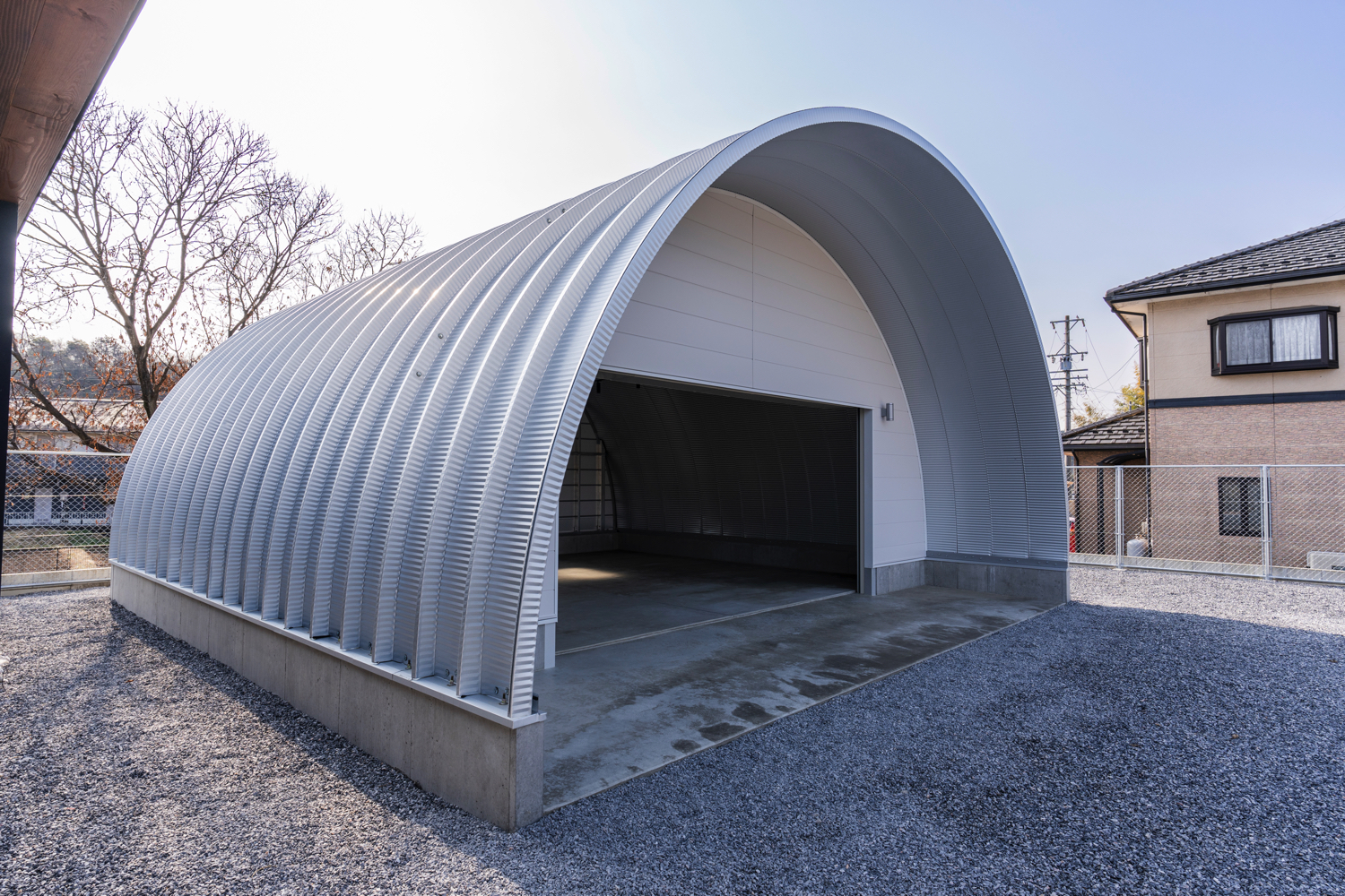 倉庫 スチールアーチ 間口8.0mm 奥行8.8mm 高さ4.6mm イメージ4