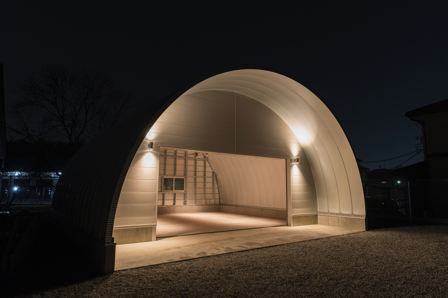 倉庫 スチールアーチ 間口8.0mm 奥行8.8mm 高さ4.6mm イメージ5