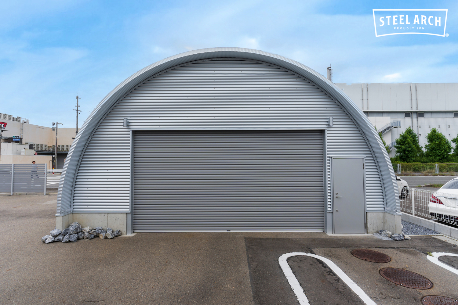 倉庫 スチールアーチ 間口8.0mm 奥行7.9mm 高さ4.0mm イメージ2