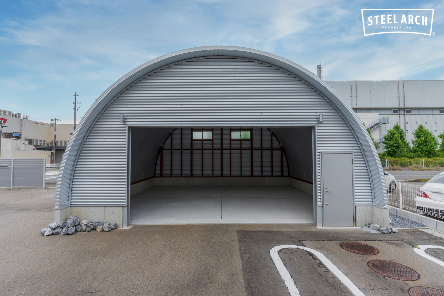 倉庫 スチールアーチ 間口8.0mm 奥行7.9mm 高さ4.0mm イメージ3