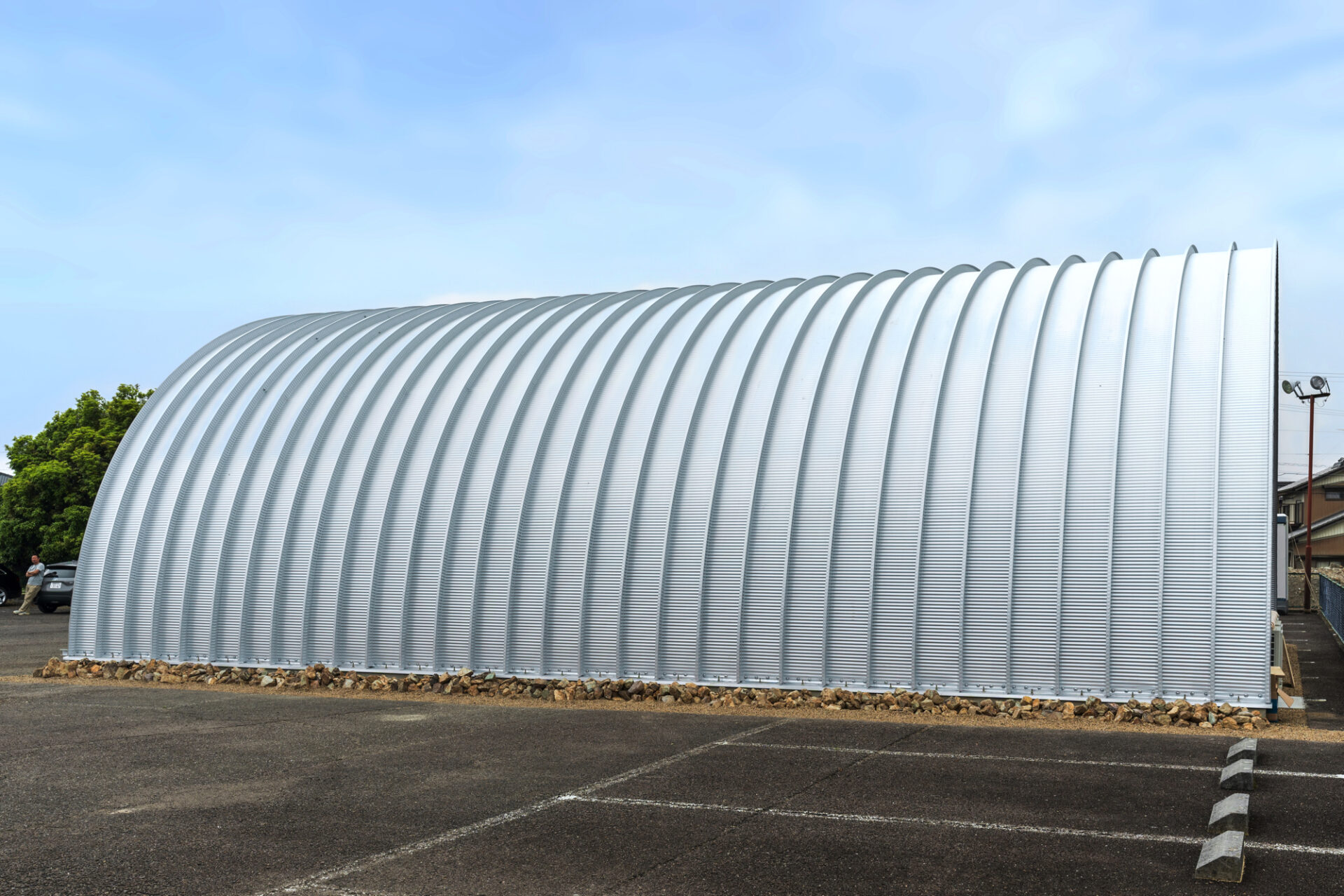 作業場・倉庫 スチールアーチ 間口10m 奥行14.4m 最高高さ5.3m イメージ12