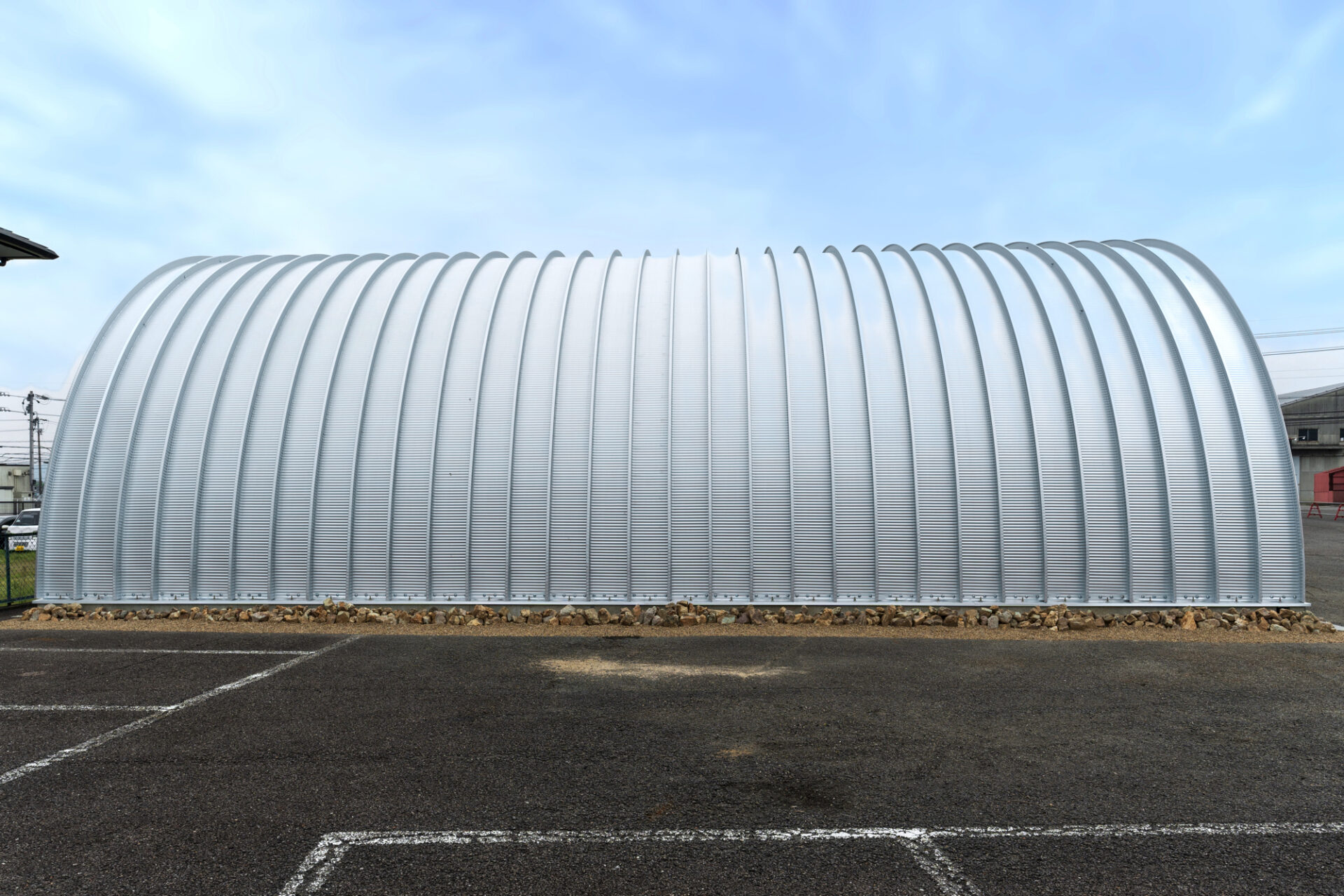 作業場・倉庫 スチールアーチ 間口10m 奥行14.4m 最高高さ5.3m イメージ13