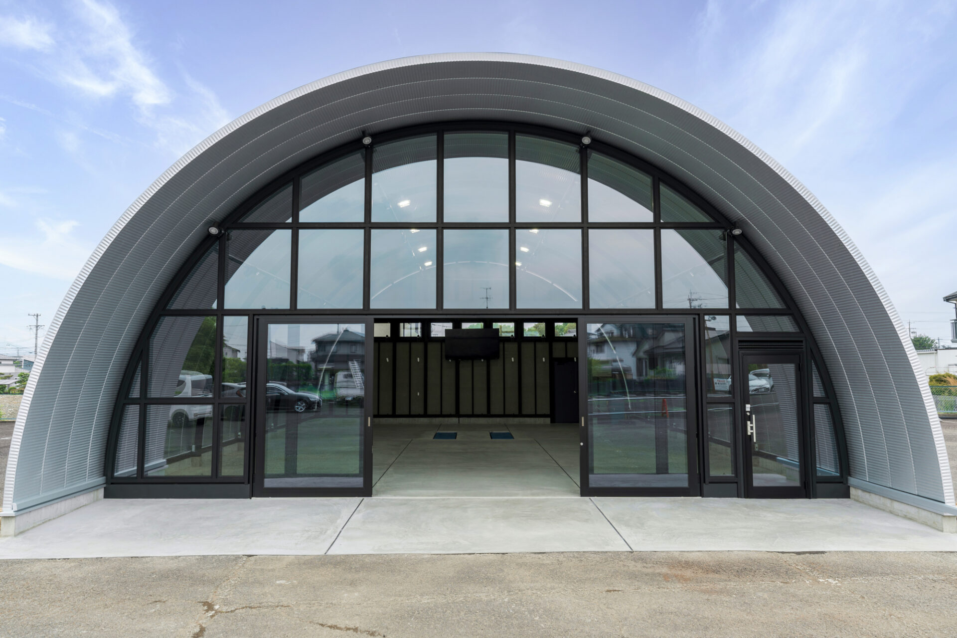 作業場・倉庫 スチールアーチ 間口10m 奥行14.4m 最高高さ5.3m イメージ2