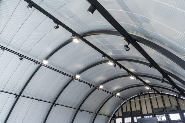 作業場・倉庫 スチールアーチ 間口10m 奥行14.4m 最高高さ5.3m イメージ11