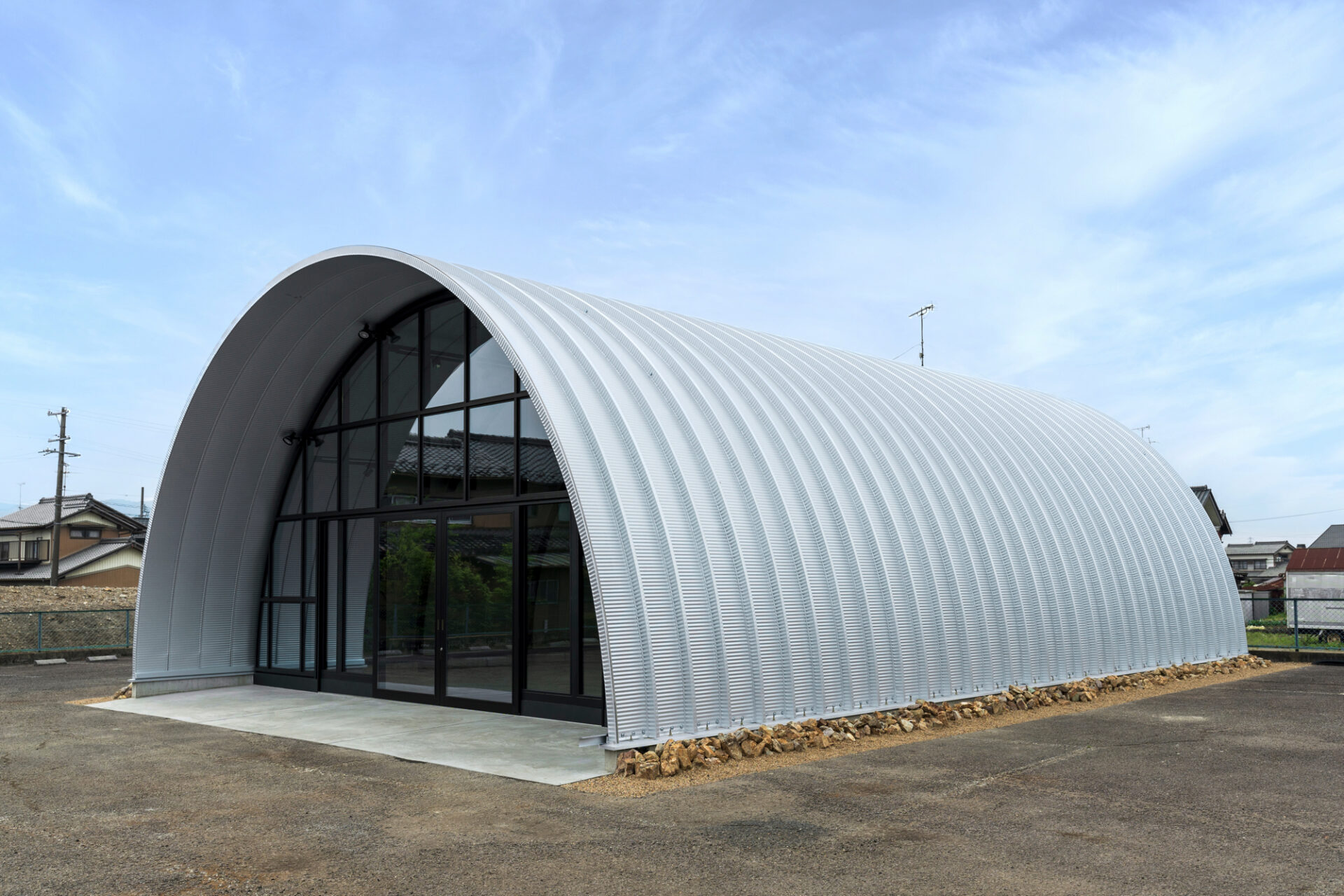 作業場・倉庫 スチールアーチ 間口10m 奥行14.4m 最高高さ5.3m イメージ7