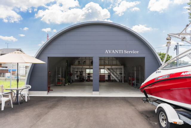 倉庫・作業場 スチールアーチ 間口8.8m 奥行13.0m 最高高さ4.8m イメージ2