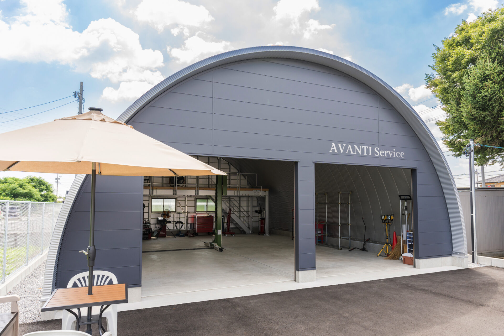 倉庫・作業場 スチールアーチ 間口8.8m 奥行13.0m 最高高さ4.8m イメージ4