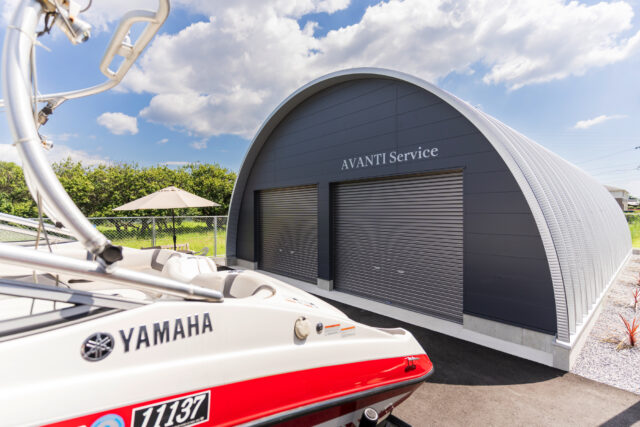 倉庫・作業場 スチールアーチ 間口8.8m 奥行13.0m 最高高さ4.8m イメージ5