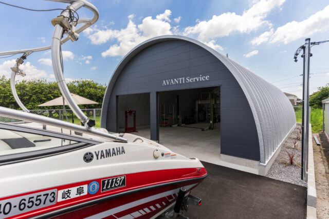 倉庫・作業場 スチールアーチ 間口8.8m 奥行13.0m 最高高さ4.8m イメージ6