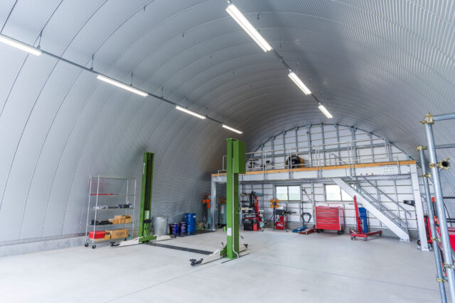 倉庫・作業場 スチールアーチ 間口8.8m 奥行13.0m 最高高さ4.8m イメージ8