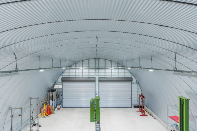 倉庫・作業場 スチールアーチ 間口8.8m 奥行13.0m 最高高さ4.8m イメージ7