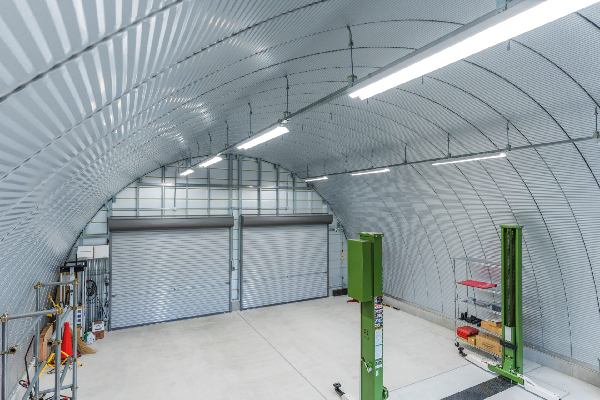 倉庫・作業場 スチールアーチ 間口8.8m 奥行13.0m 最高高さ4.8m イメージ5