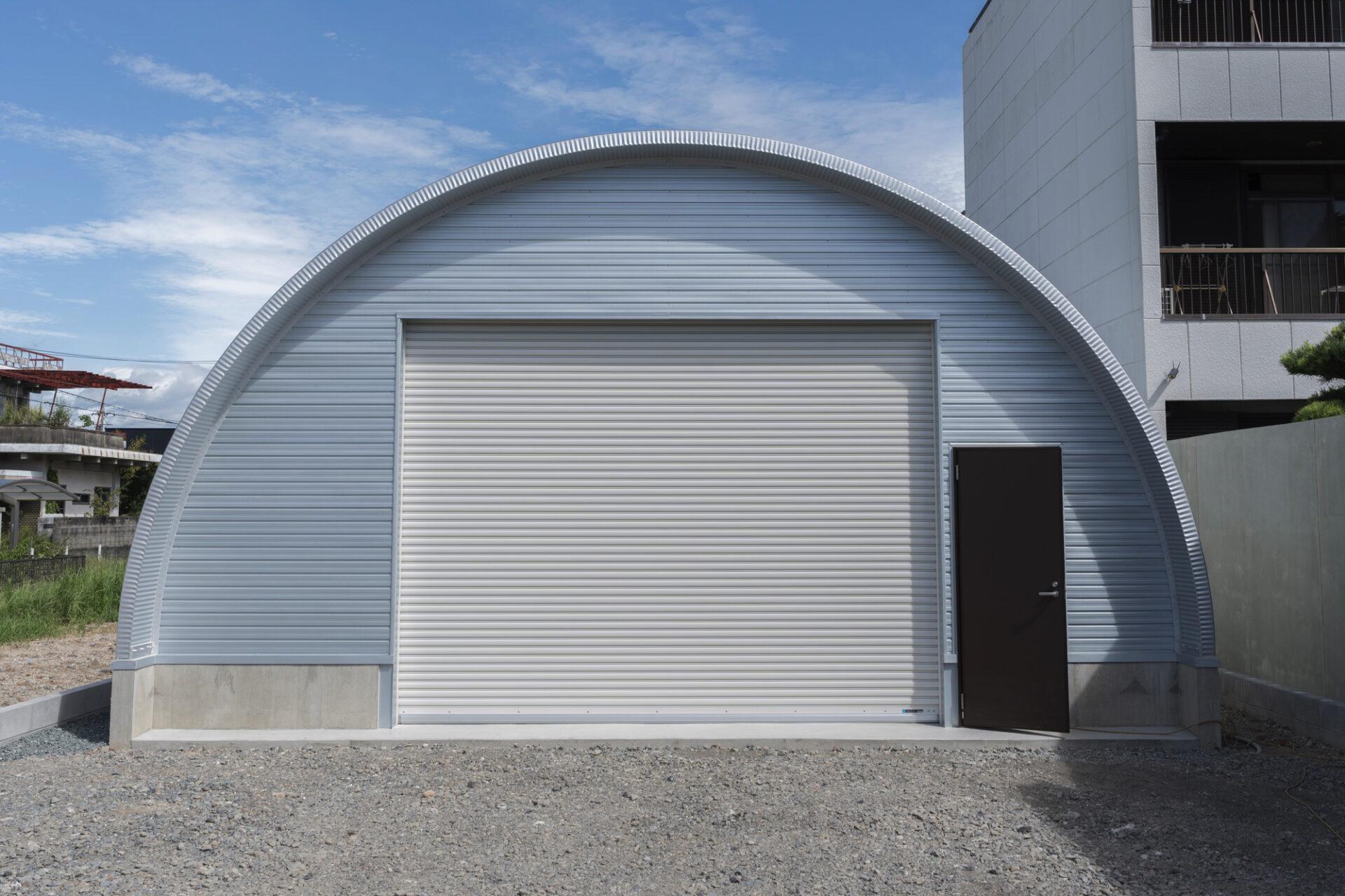 倉庫 スチールアーチ 間口7.5m 奥行13m イメージ