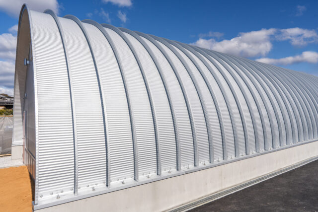 倉庫 スチールアーチ 間口7.5m 奥行15.8m 高さ4.35m イメージ12