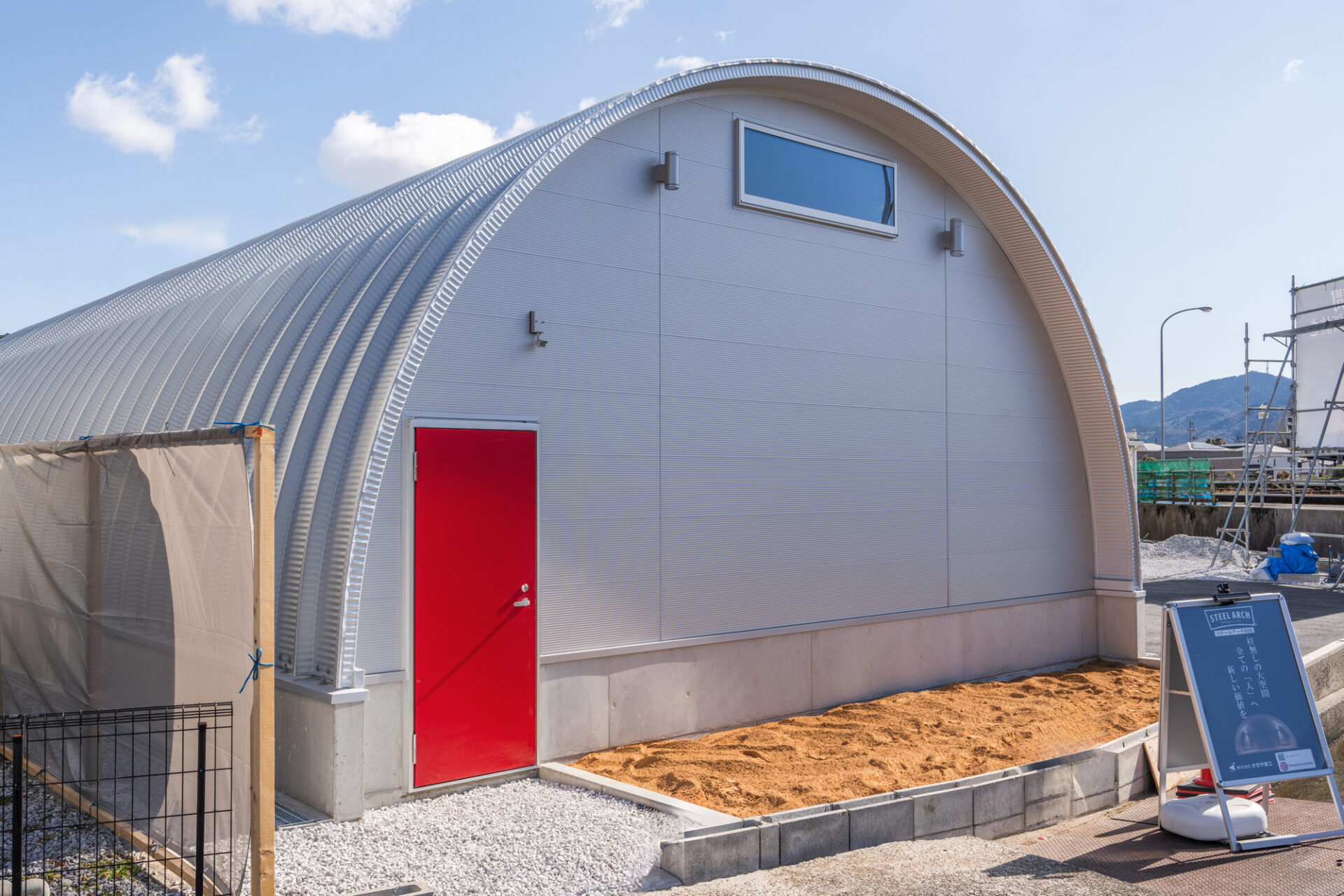 倉庫 スチールアーチ 間口7.5m 奥行15.8m 高さ4.35m イメージ14