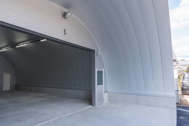倉庫 スチールアーチ 間口7.5m 奥行15.8m 高さ4.35m イメージ15