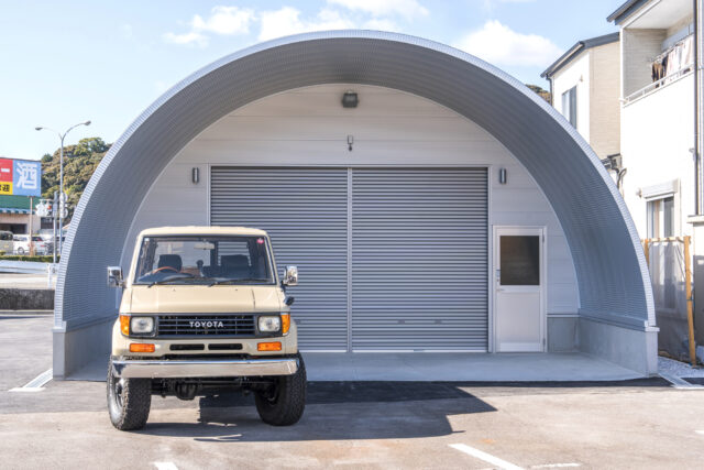 倉庫 スチールアーチ 間口7.5m 奥行15.8m 高さ4.35m イメージ2