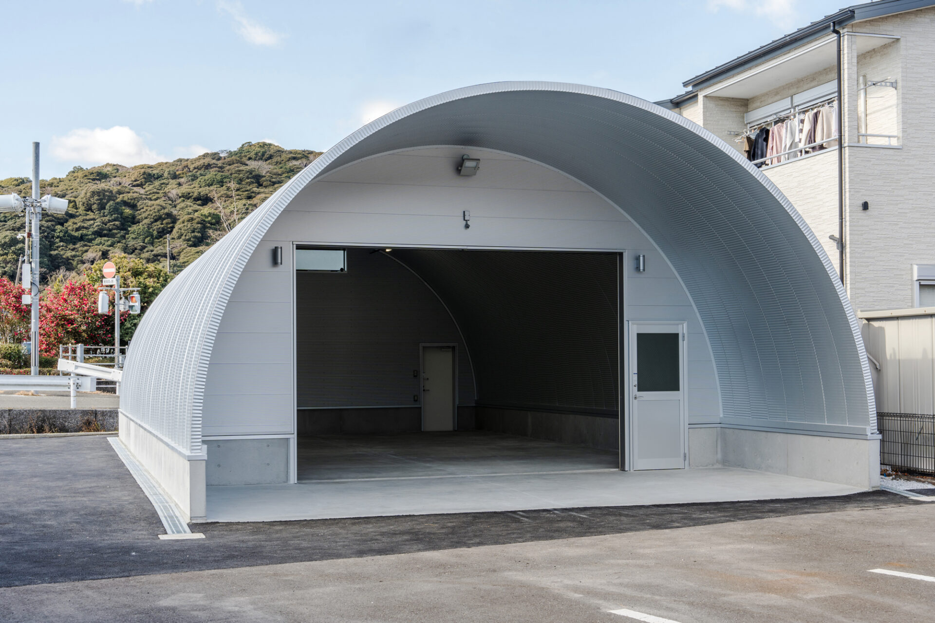 倉庫 スチールアーチ 間口7.5m 奥行15.8m 高さ4.35m イメージ6