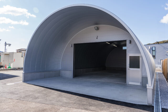 倉庫 スチールアーチ 間口7.5m 奥行15.8m 高さ4.35m イメージ7