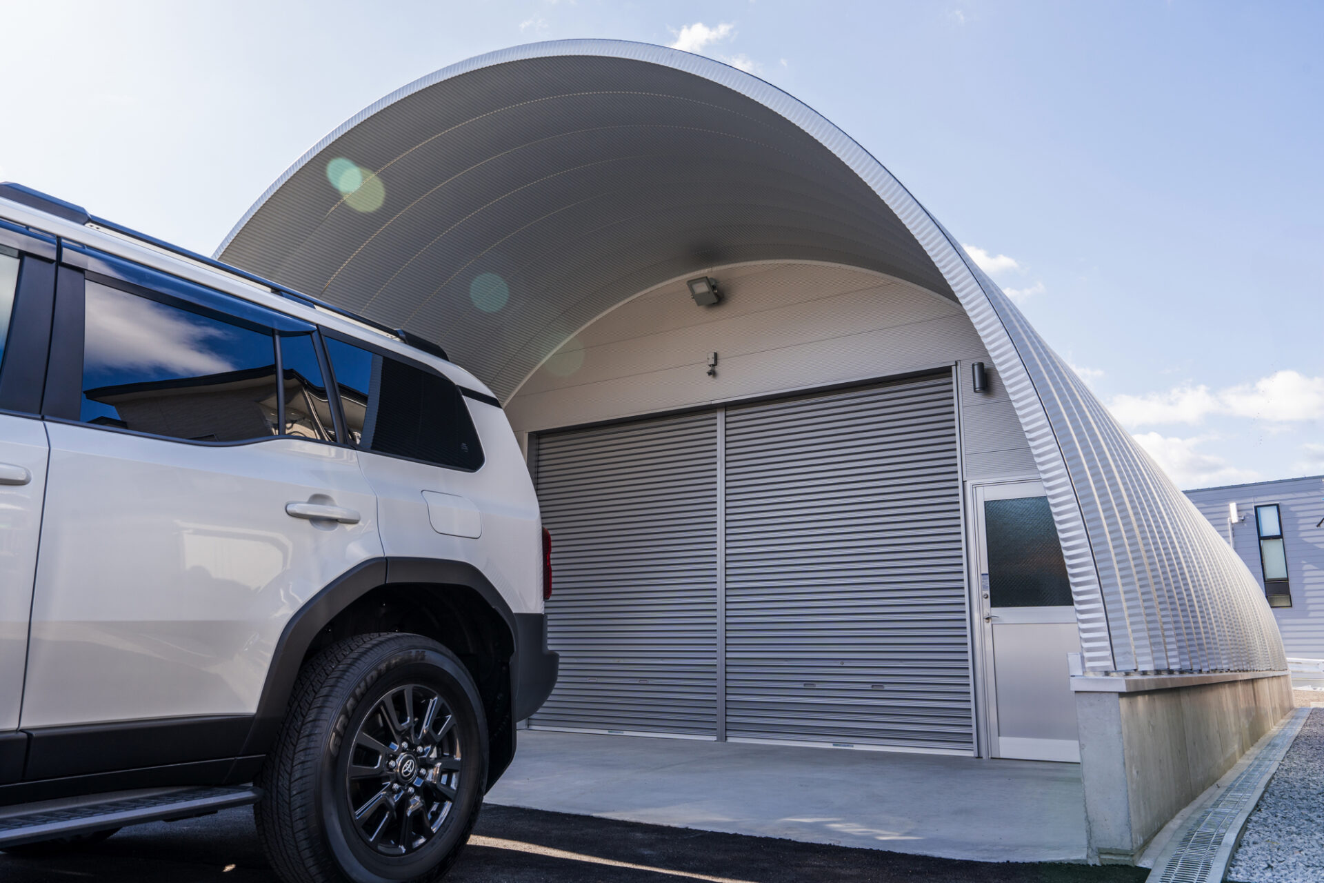 倉庫 スチールアーチ 間口7.5m 奥行15.8m 高さ4.35m イメージ9