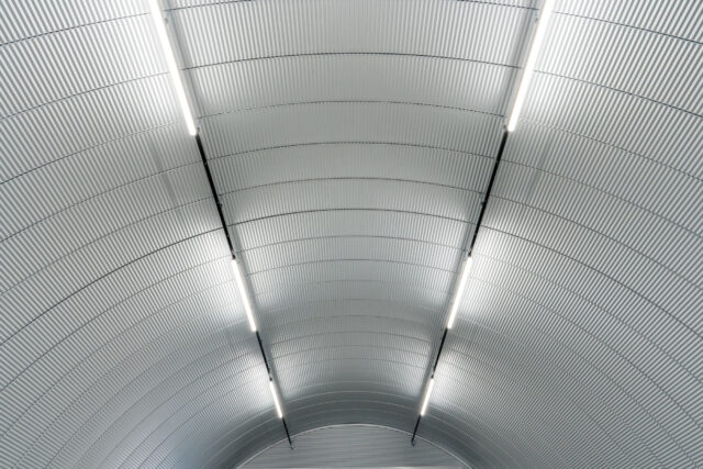 倉庫 スチールアーチ 間口7.5m 奥行15.8m 高さ4.35m イメージ11