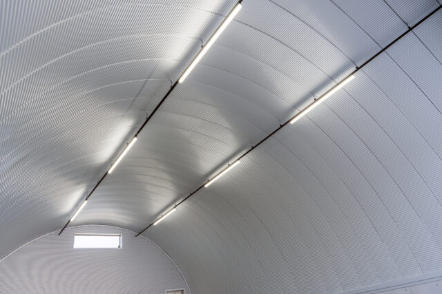 倉庫 スチールアーチ 間口7.5m 奥行15.8m 高さ4.35m イメージ13