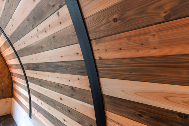 大阪の倉庫兼ガレージ建設 鉄と木が調和するスチールアーチ イメージ24